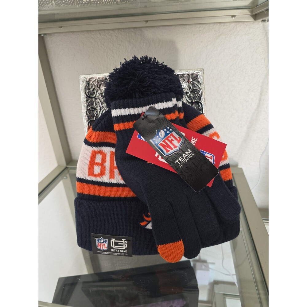 Denver Broncos Ultra game hat and gloves